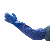 安思尔 SuperFlex 14-666 蓝色PVC防化手套-10