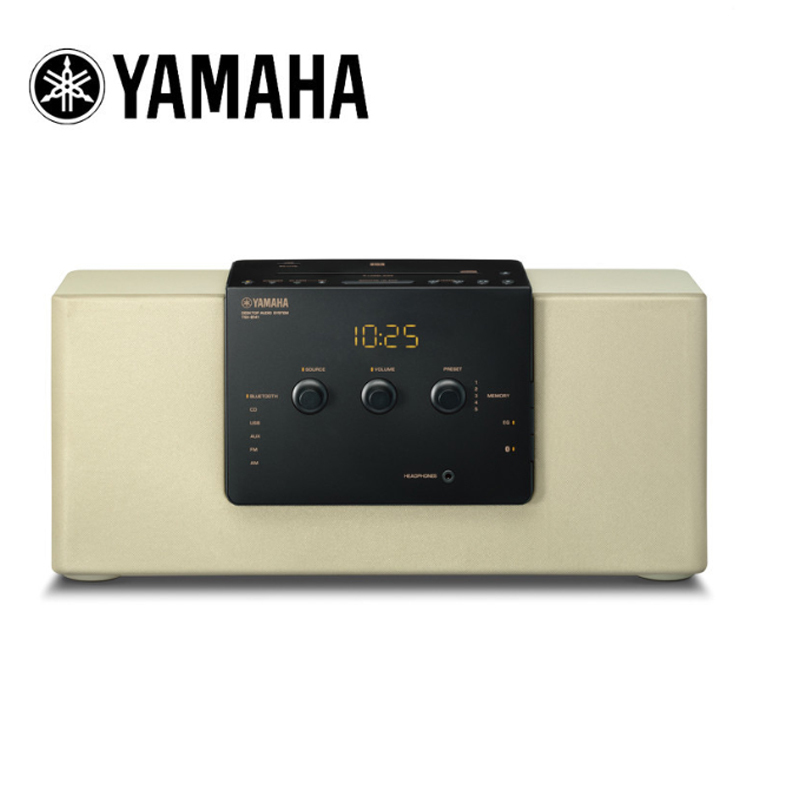 雅马哈(YAMAHA)一体桌面音响蓝牙智能音响CD音响TSX-B141 香槟金