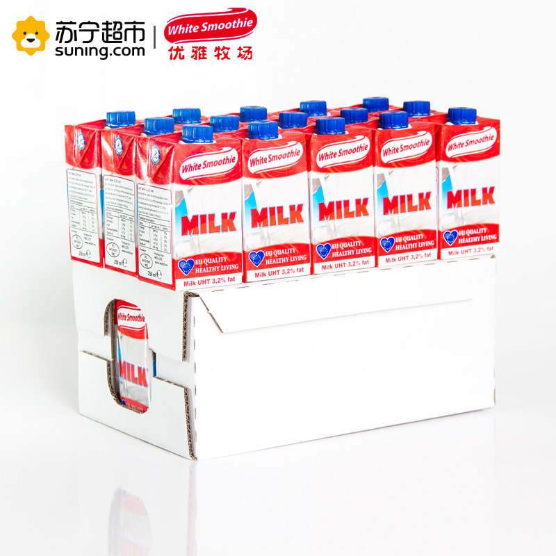 优雅牧场 全脂纯牛奶250ML*15盒整箱 波兰进口