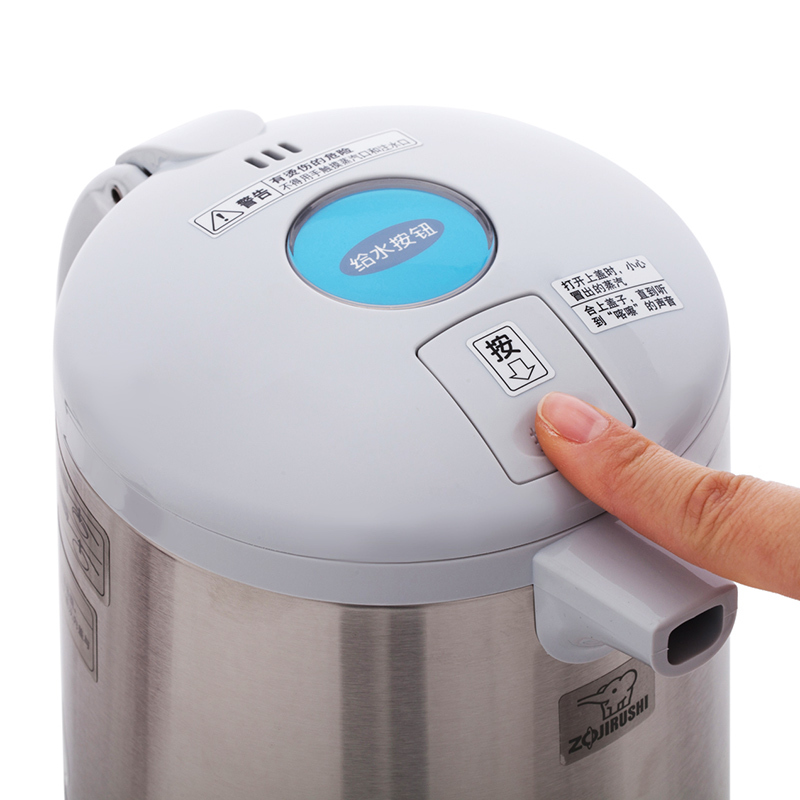 象印(ZO JIRUSHI) 电热水壶CH-DSH10C 不锈钢电水壶手提式快烧壶1升防漏防空烧电热水瓶
