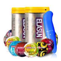 尚牌(ELASUN)避孕套 原装进口成人情趣安全套 八合一百变装24片×2共48片送震动棒