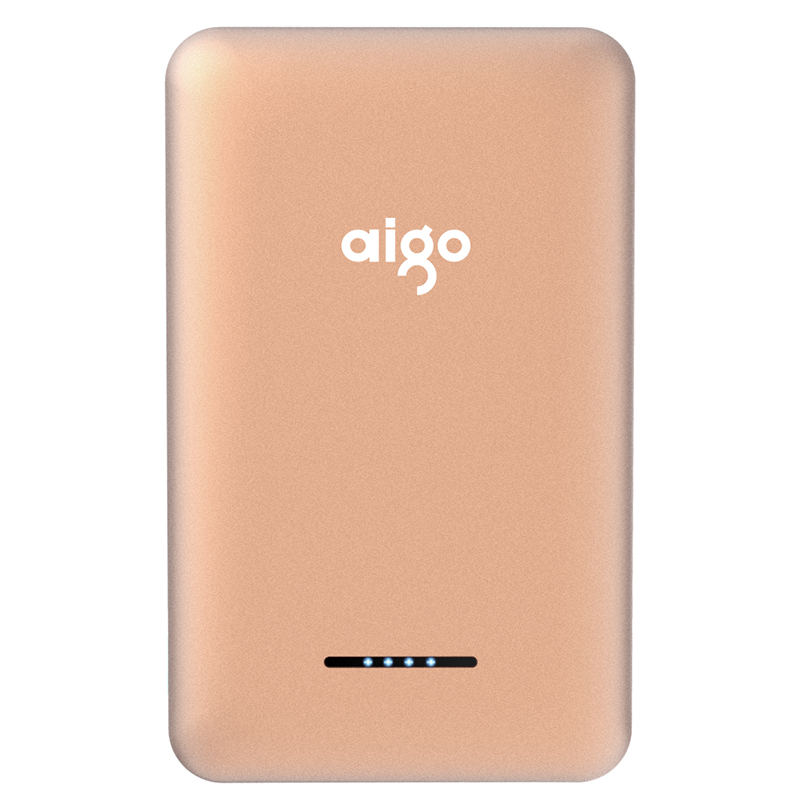 aigo 爱国者 移动电源 S3 10000毫安 双USB输出口 迷你便携充电宝 玫瑰金