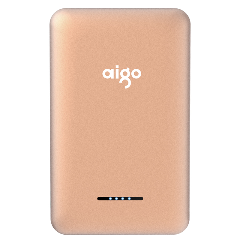 aigo 爱国者 移动电源 S3 10000毫安 双USB输出口 迷你便携充电宝 玫瑰金