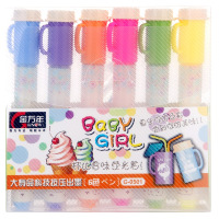 金万年(Genvana)G-0501 荧光笔 按压式荧光笔