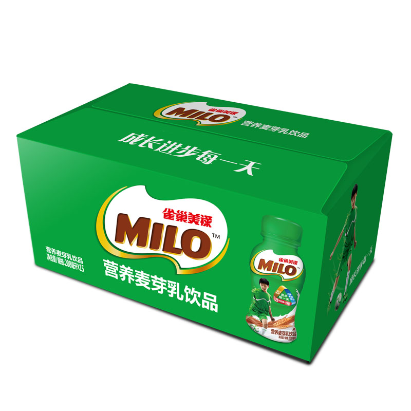 [苏宁超市]雀巢美禄 营养麦芽乳饮品208ml*15