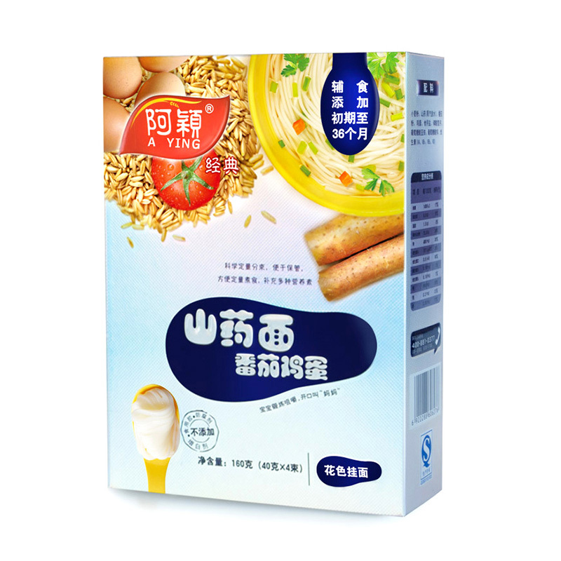 [苏宁自营]阿颖 山药番茄鸡蛋面 160g/盒 花色挂面