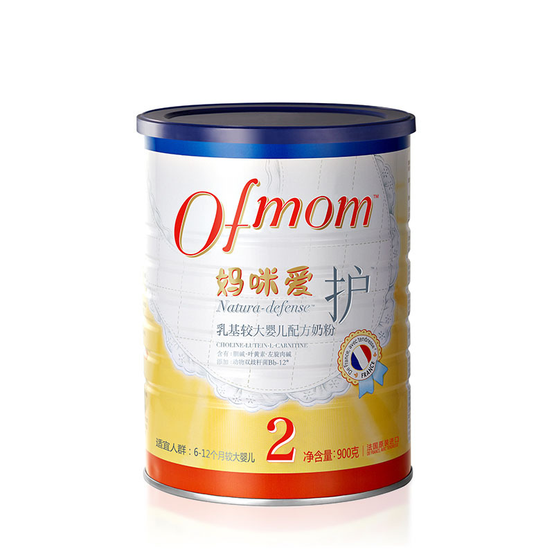 [苏宁自营]妈咪爱 Ofmom 护乳基较大婴儿配方奶粉 2段 900g