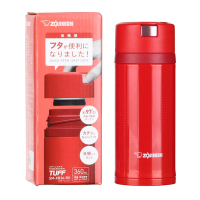 象印(ZO JIRUSHI)保温杯SM-XB36 日本象印真空保温杯360ml 高档进口不锈钢男女款车载单手杯 绯红色