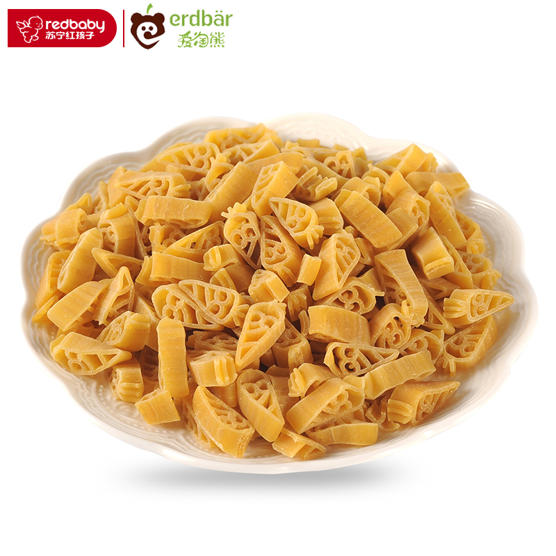 [苏宁红孩子] 爱淘熊[erdbar]德国原装进口含25%果蔬成分有机意面胡萝卜味 300g/袋