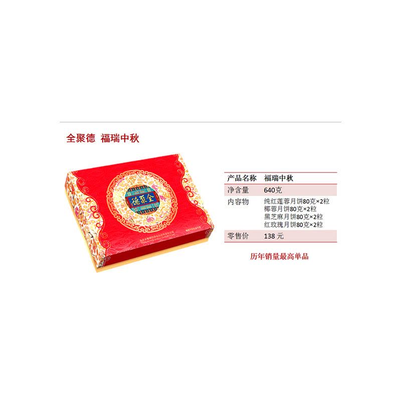 全聚德福瑞中秋礼盒640g月饼图片