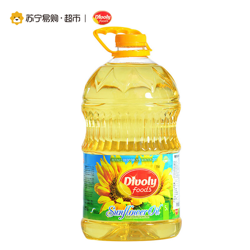 蒂罗利精练葵花籽油5L 食用油