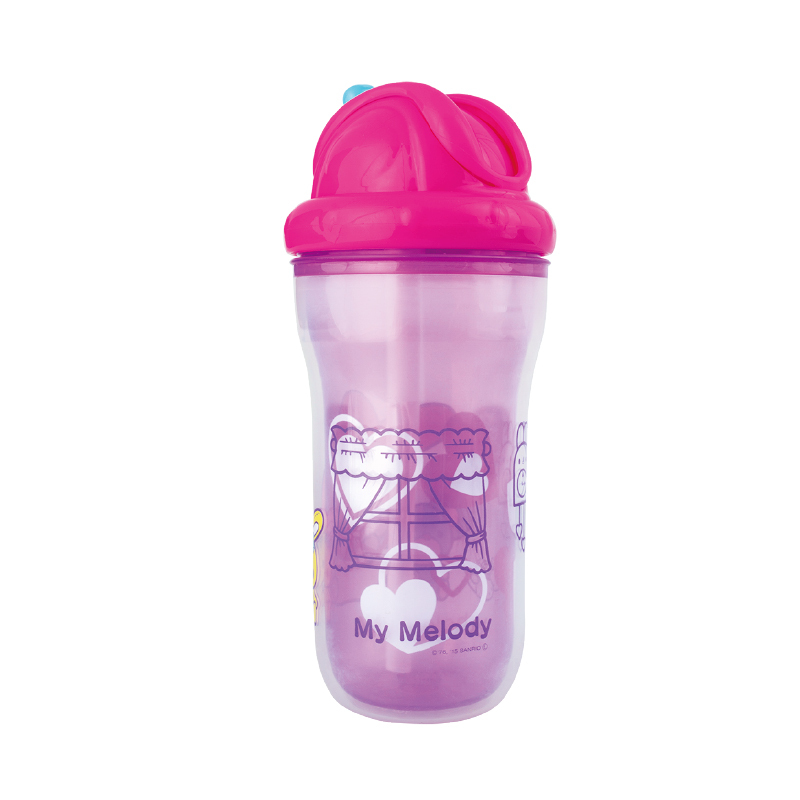 努比(Nuby)双层弹跳pp吸管杯水杯 MY MELODY 270ml 适用年龄:12个月以上