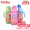 nuby10406385ml轻量钢真空3D按键式握把保温杯(附背带)
