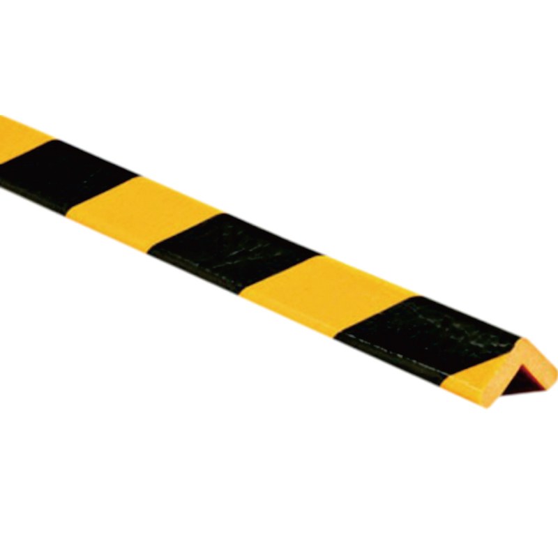 安赛瑞警示防撞条直角耐寒pu材质黄黑橘皮纹表面5555980mms11416