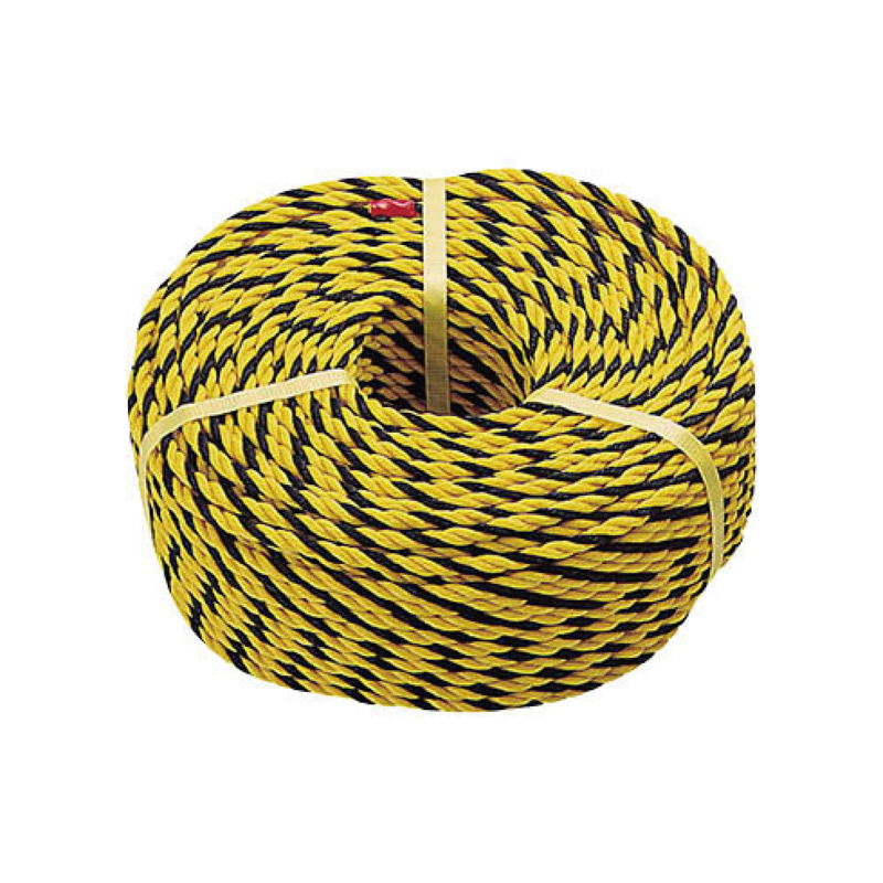 安赛瑞警示隔离绳高强度尼龙材质黄黑条纹Φ10mm50ms14106