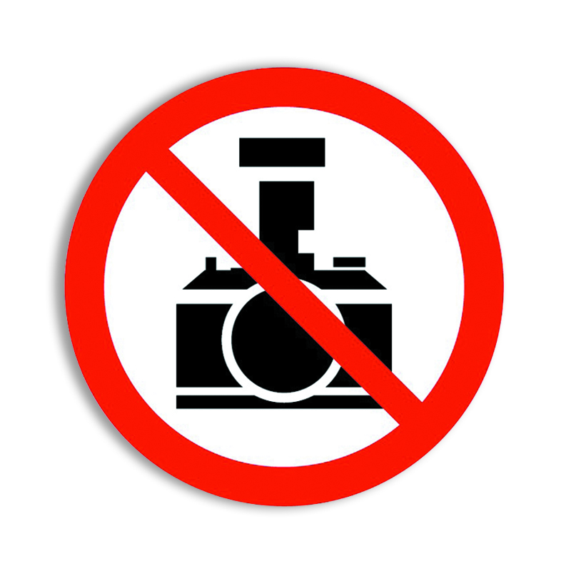 安赛瑞交通标识禁止拍照15mm铝板工程级反光膜附带铝槽直径600mms1002