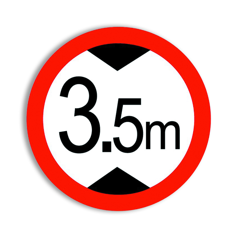 安赛瑞交通标识限高35米15mm铝板工程级反光膜附带铝槽直径600mms1015