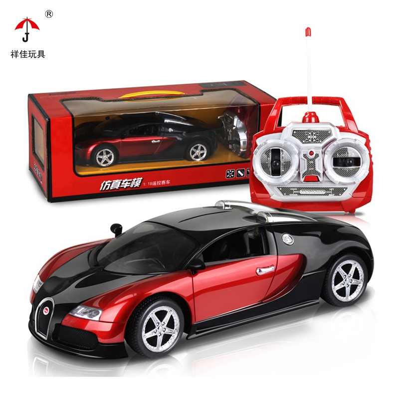 【苏宁自营】祥佳 1:18高速飘移布加迪遥控汽车可充电赛车 男孩玩具3-8岁727-P8红色