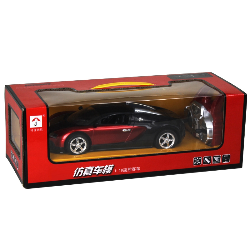 【苏宁自营】祥佳 1:18高速飘移布加迪遥控汽车可充电赛车 男孩玩具3-8岁727-P8红色
