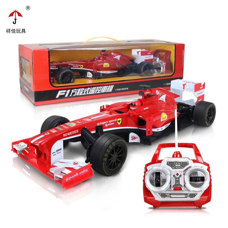 祥佳 1:12方程式F1充电遥控车模 男孩儿童玩具汽车 727-S5红色图片