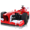 祥佳 方向盘1:12方程式F1充电遥控车模 男孩儿童玩具汽车 727-AS5红色