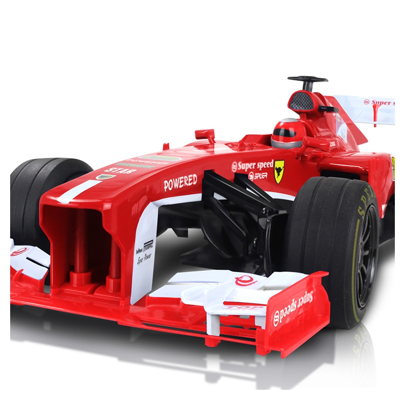 祥佳 方向盘1:12方程式F1充电遥控车模 男孩儿童玩具汽车 727-AS5红色
