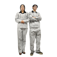 安防 纽扣 灰色涤卡 黑色领-160 XM009