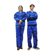 安防 纽扣 蓝色涤卡 蓝色领-185 XM011