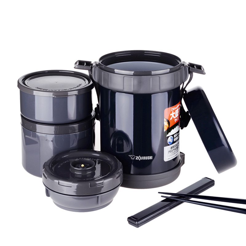 象印(ZO JIRUSHI)保温饭盒 SL-GG18不锈钢真空便当盒正品 金属保温桶1.8L