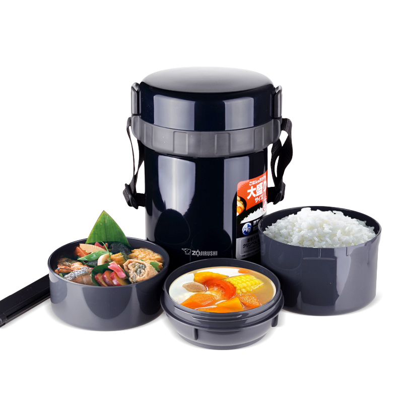 象印(ZO JIRUSHI)保温饭盒 SL-GG18不锈钢真空便当盒正品 金属保温桶1.8L