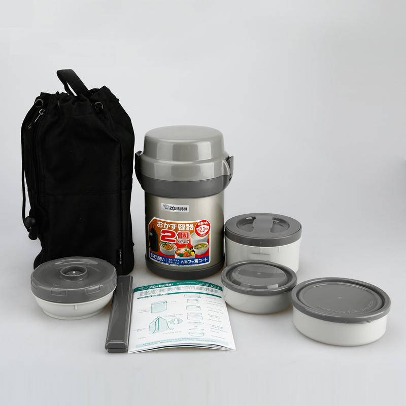 象印(ZO JIRUSHI)保温饭盒 SL-JAF14 不锈钢真空保温饭盒 便当罐 大容量 1.2L