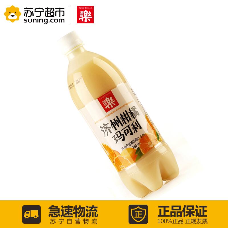 [苏宁超市]韩国进口米酒 济州柑橘玛可利米酒 750ml
