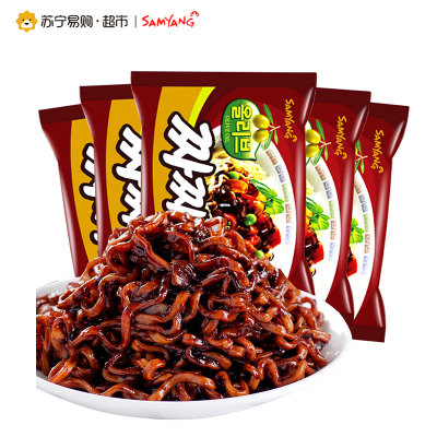 三养 袋装炸酱面干拌面方便泡面140g*5包装速食面 韩国进口零食