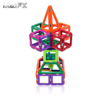 绿之爱 美国MAGFX88精钢第二代磁力片磁力建构片百变提拉88片套装积木玩具