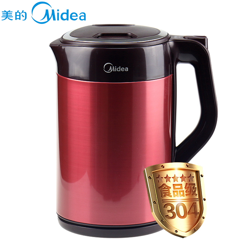 美的(Midea)QJ1503a电热水壶 食品级开水壶 304不锈钢 烧水壶 电水壶