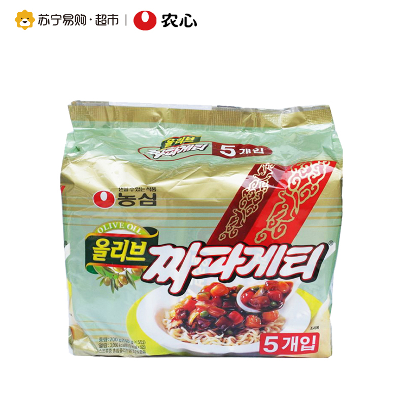 农心 炸酱面140g*5袋韩式炸酱面拌面进口方便面拉面 韩国进口泡面