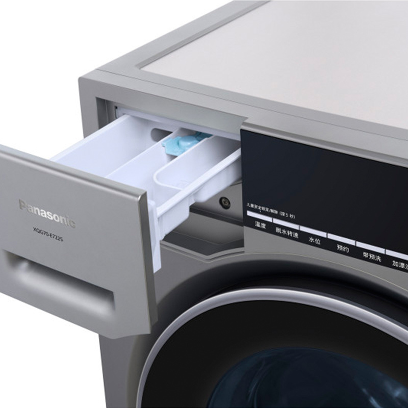 松下(Panasonic) XQG70-E7225 7公斤 变频 三维立体泡沫净 95摄度高效除菌 滚筒洗衣机（银色）