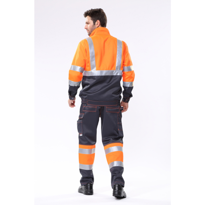 安大叔_高警示夹克荧光黄拼灰色G472-4XL