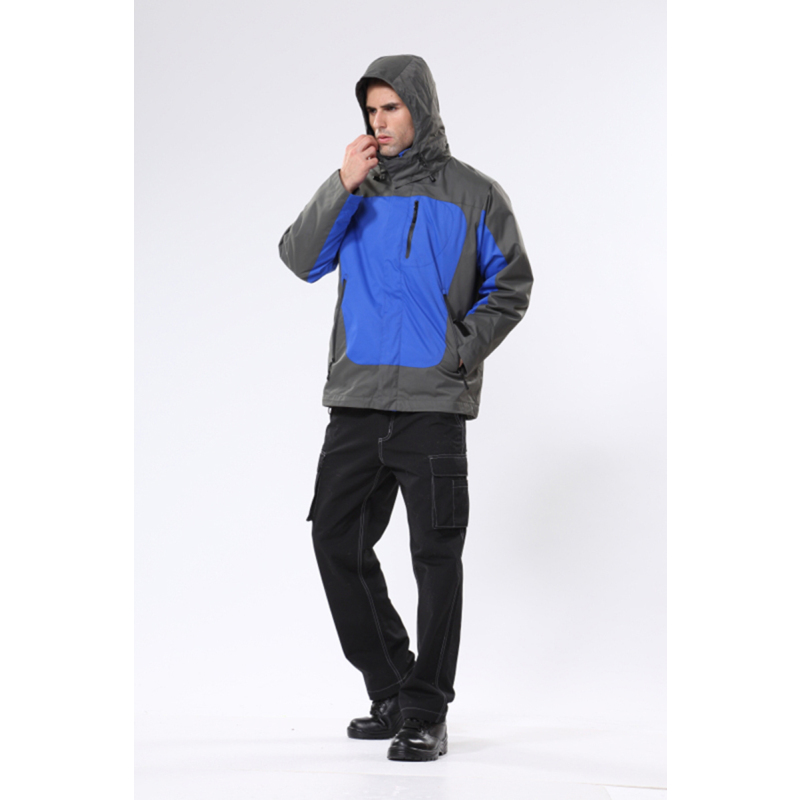 安大叔_防寒服红色拼深灰色 B300-3XL