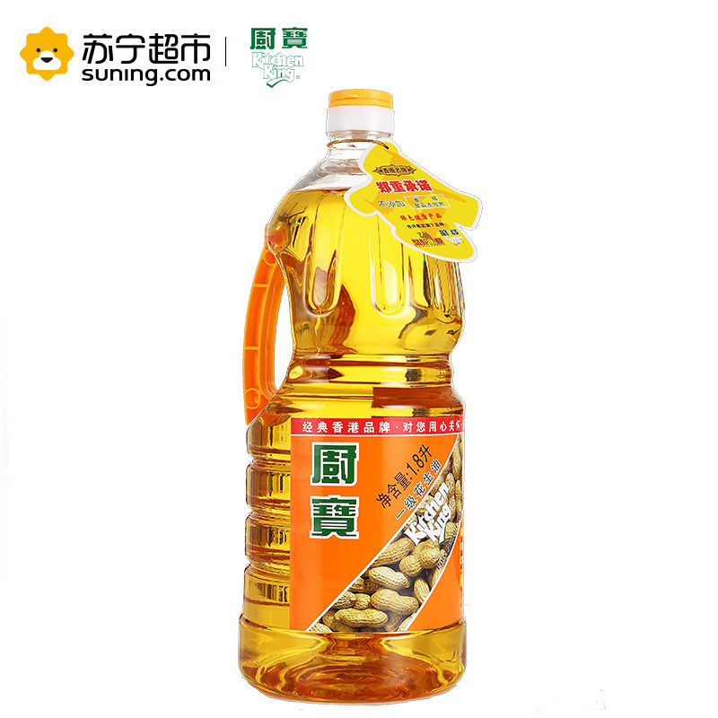 厨宝香港品质食用油压榨一级花生油 1.8L