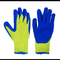 佳的 黄色纱线浸乳胶手套9 C12BYLS