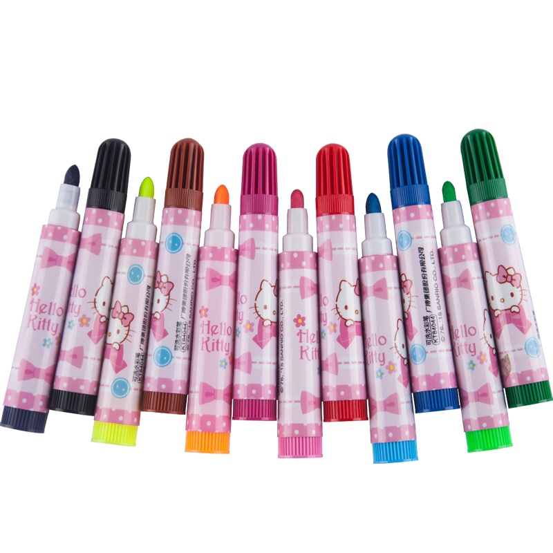 广博12色水彩笔筒装KT84044