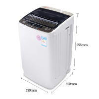 韩派 XQB85-8085 8.5kg 全自动洗衣机波轮家用大容量 桶风干智能模糊自动感知水位省水省电节能(透明茶灰)