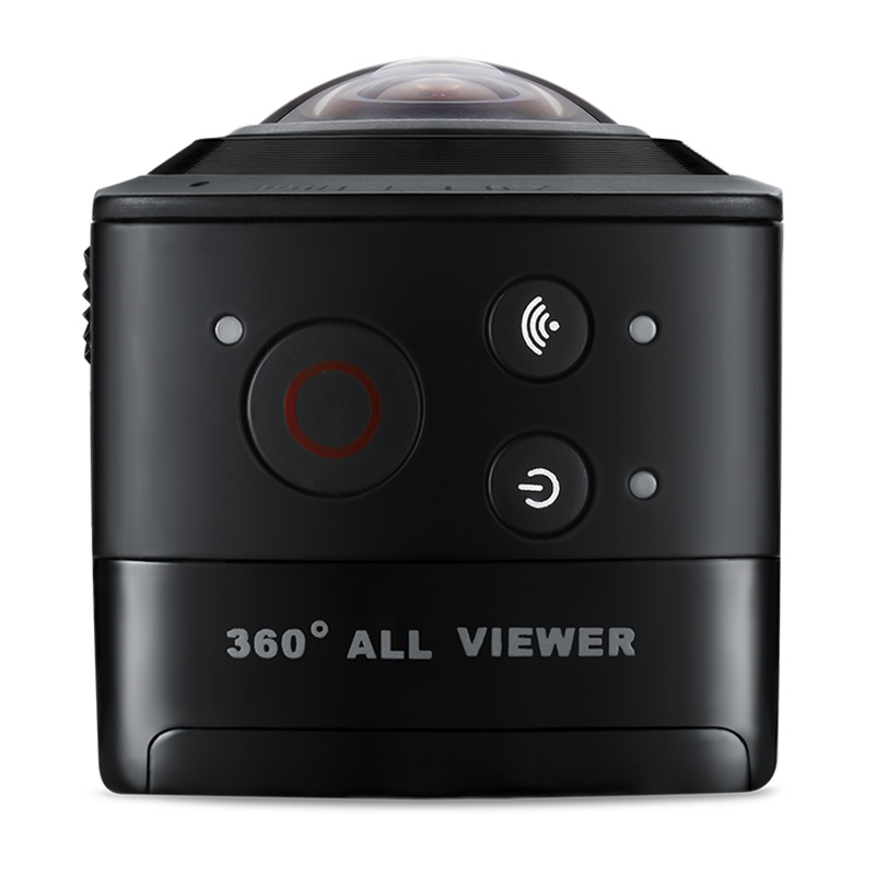 OKAA 360度全景相机 1600万像素高清全景摄像头 虚拟现实VR眼镜全景运动摄像机 经典黑 官方标配加16G内存卡高清大图