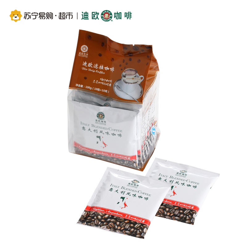 迪欧滤挂咖啡意大利风味10g×10包∕袋