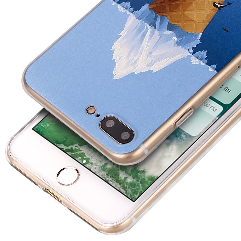 优加 iPhone7/8plus苹果7/8plus手机壳/手机套/保护壳/保护套彩绘浮雕防摔卡通硅胶手机保护壳图片