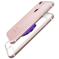 ESCASE 苹果iPhone8/7手机壳苹果8/7保护壳苹果7保护套 时尚简约金属边框保护套配挂绳