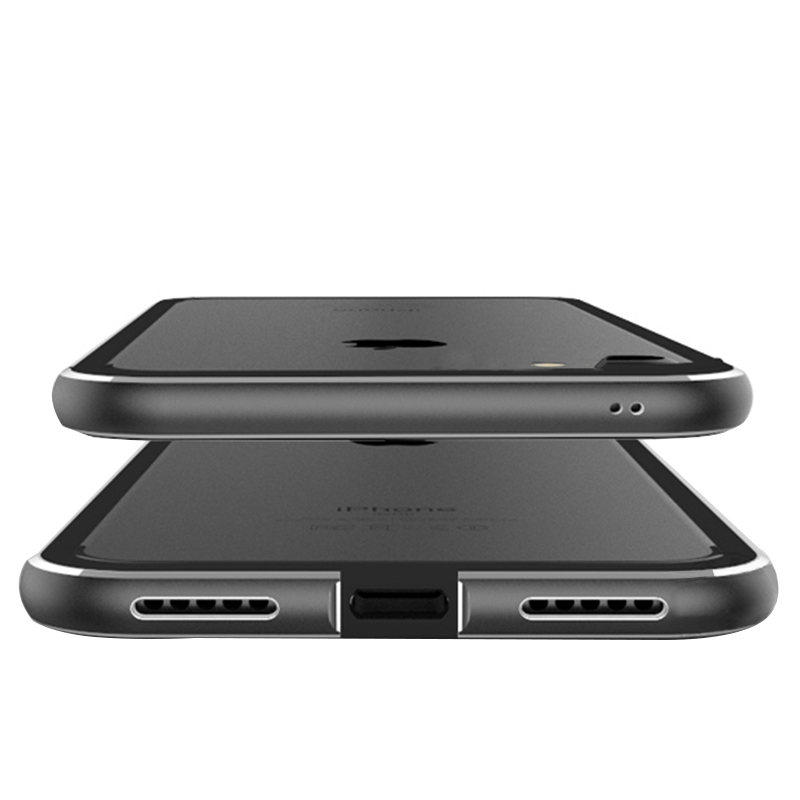 ESCASE 苹果iPhone8/7手机壳苹果8/7保护壳苹果7保护套 时尚简约金属边框保护套配挂绳