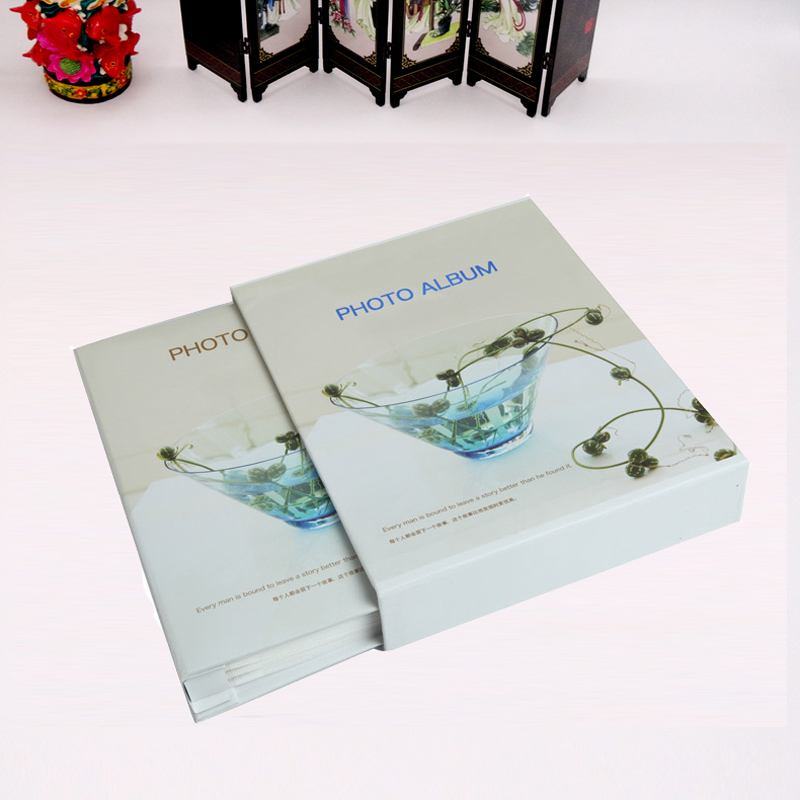 广博4R160仿华夫插袋带盒相册