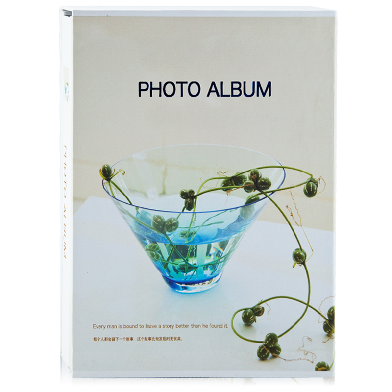 广博4R160仿华夫插袋带盒相册